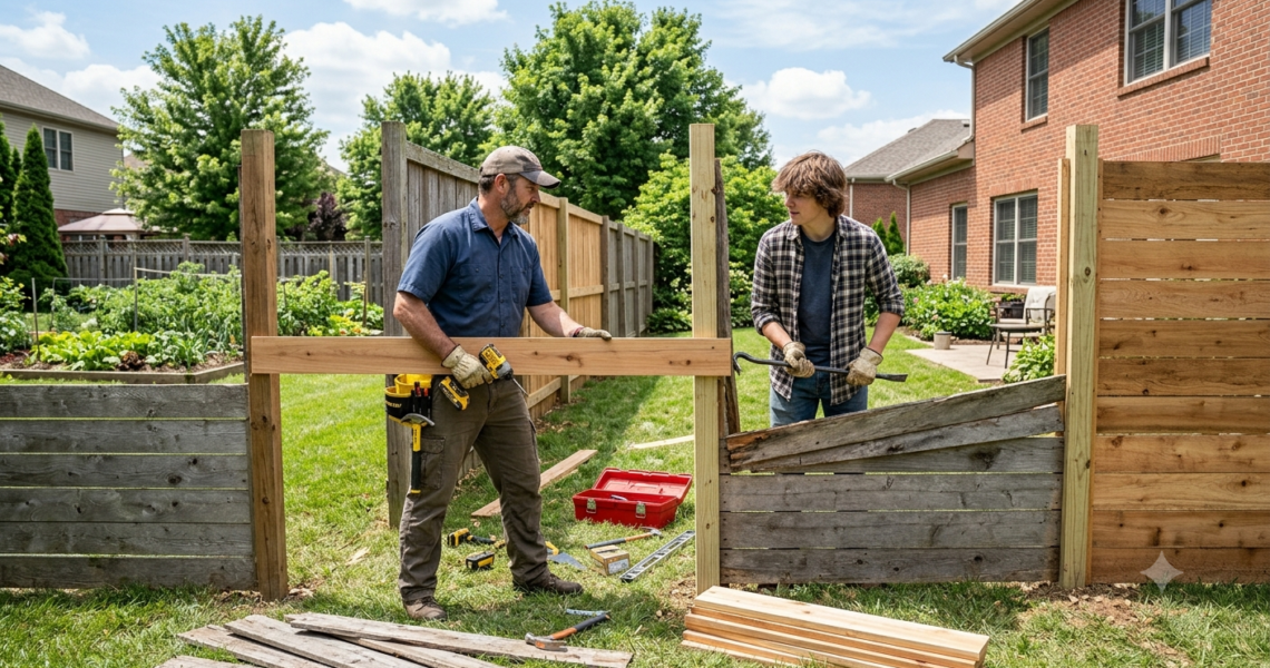 Restoring Backyard Fences Around Edmond